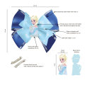 Disne Carton Custom Hair Accessories Frozen Princess Big Bow Hair Clip